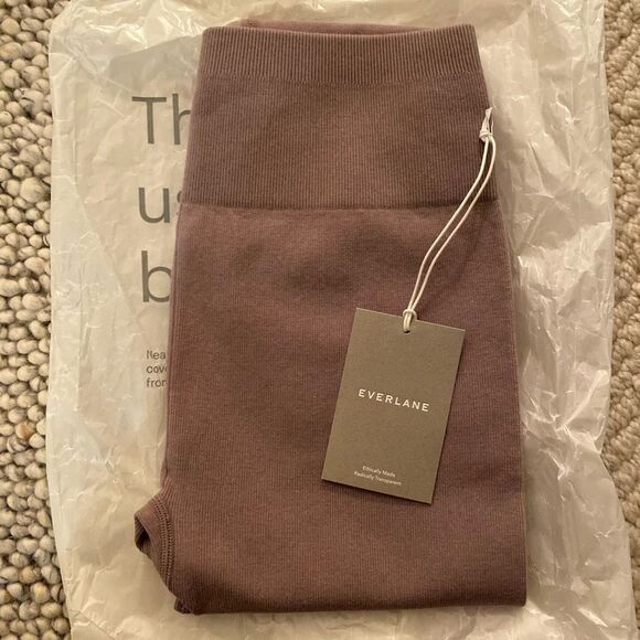 Everlane The Seamless Leggings Ribbed Light Purple Size XL/XXL NWT - Picture 8 of 10